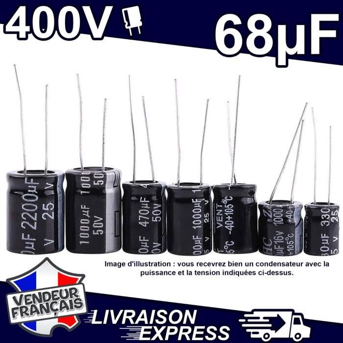 Lot De 9 Condensateurs électrochimiques 68µF 63V - Marque SIC SAFCO - Neufs Pour électronique