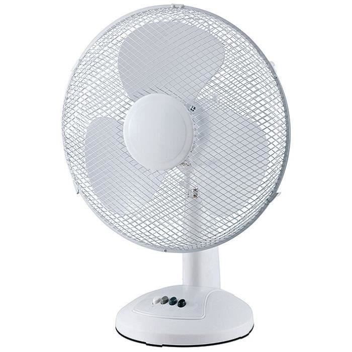 PROFILE Ventilateur de table 3vitesses - 40 cm - 55W - Blanc - Cdiscount  Bricolage