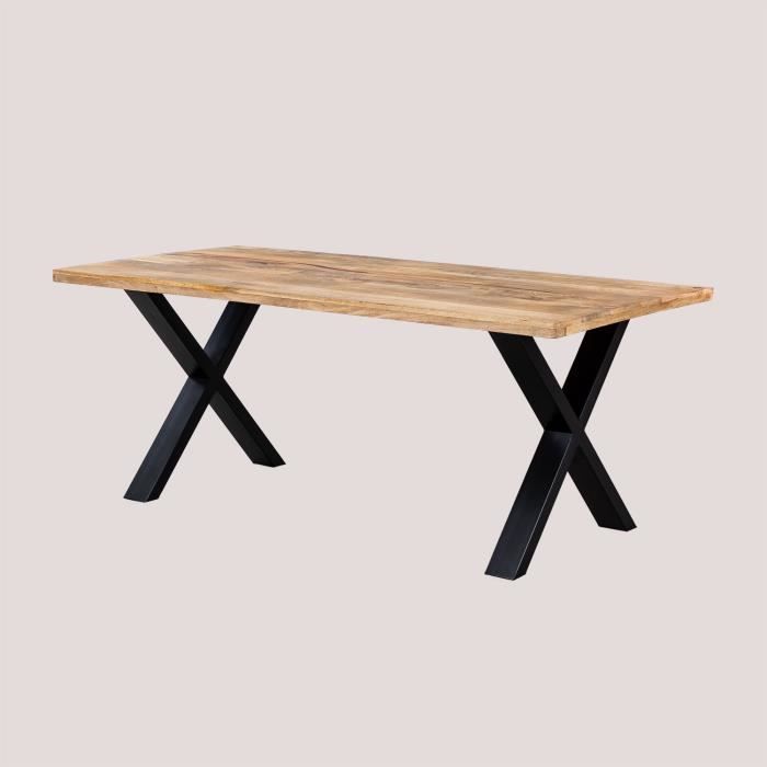 Table à Manger Rectangulaire en Manguier (190x90 cm) Style Mohsit