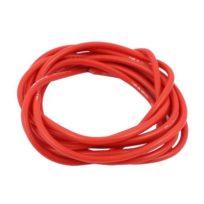 Câble Silicone 14 AWG 15 M – Cuivre Orange Flexible, Pour Bricolage Et électronique