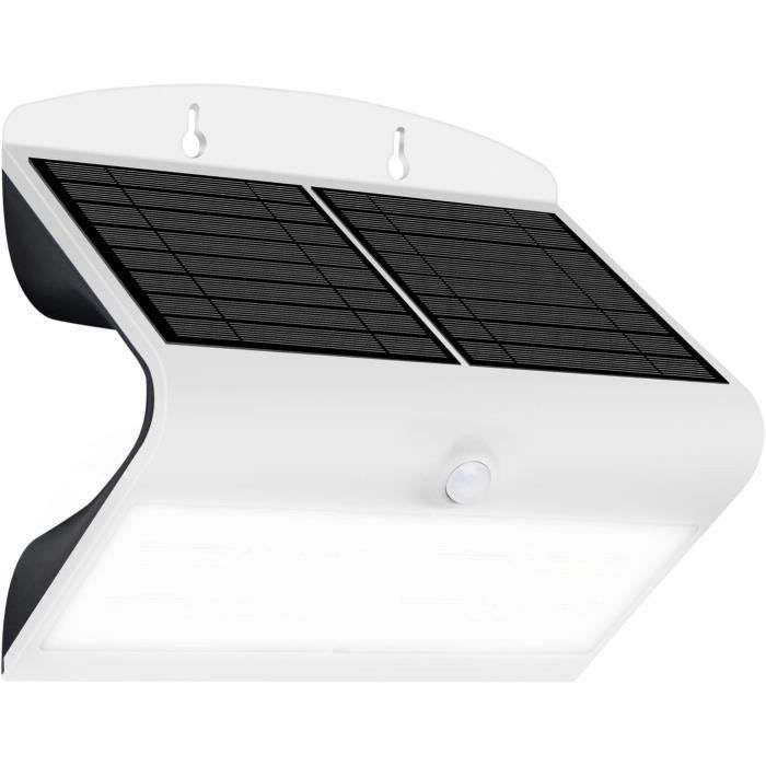 luceco lexs80w40 projecteur solaire led ip44 + détecteur de mouvement, métal-abs, 6.8 w, blanc, 270 x 220 mm372
