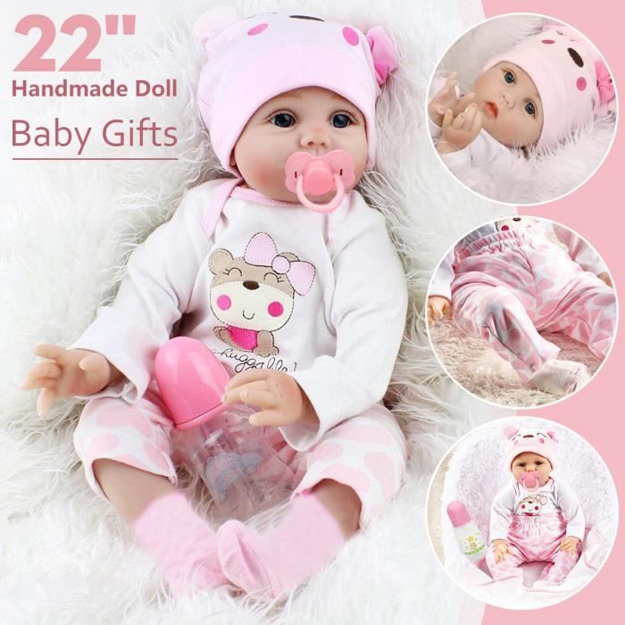 Tempsa 22 Pouces Poupee Lifelike Reborn Poupee Bebe Jouet Enfant Kids Girl Playmate Bambole Rinascere Cdiscount Jeux Jouets