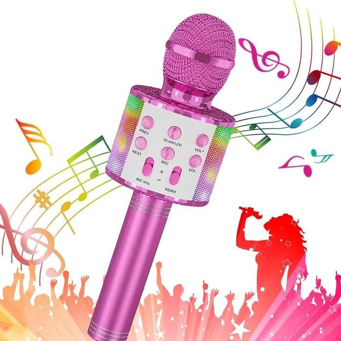 PIMPIMSKY Microphone Karaoke Sans Fil Microphone Bluetooth Portable