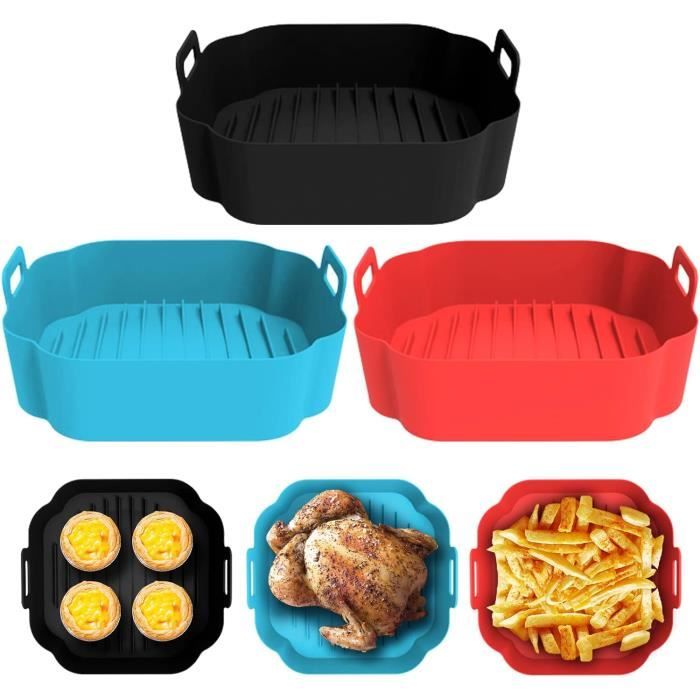 Moules Silicone Air Fryer Carrés - Lot De 2 Pour Ninja/Cosori