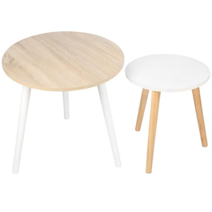Ensemble Table Basse Miniature 1/12 Pour Maison De Poupée - Meubles Réalistes En Métal Et Bois - Pour Enfants à Partir De 3 Ans