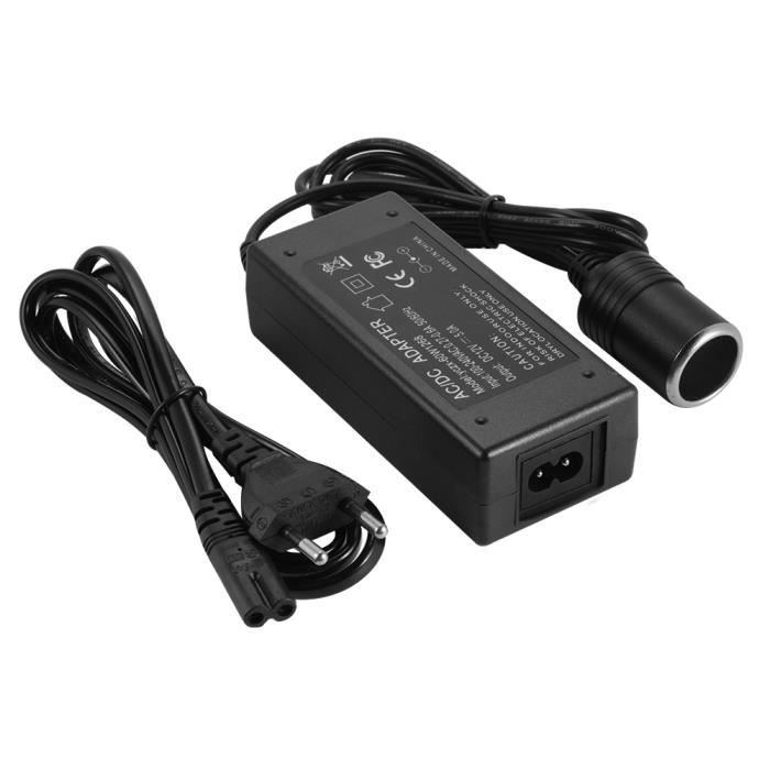 convertisseur AC vers DC 100-240V à 12V Convertisseur de transformateur d/'alimentation 60W EU 5A Adaptateur secteur pour prise allume-cigare de voiture pour équipement électronique automobile