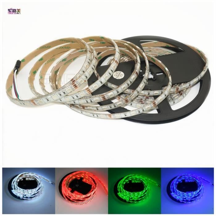 BANDE LED,RGB IP65--Bande lumineuse à 300LED, 12V, 60 diodes-m, 5m ...