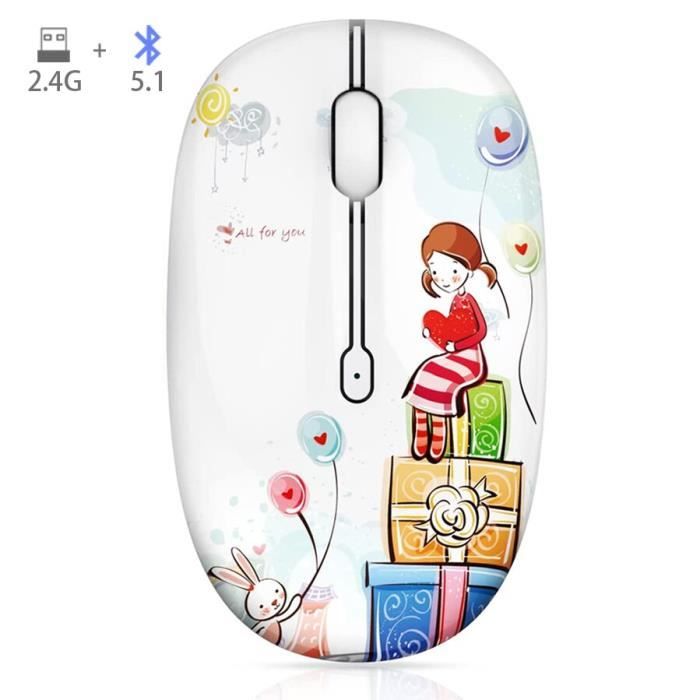 Souris grise avec sa sucette - Girl