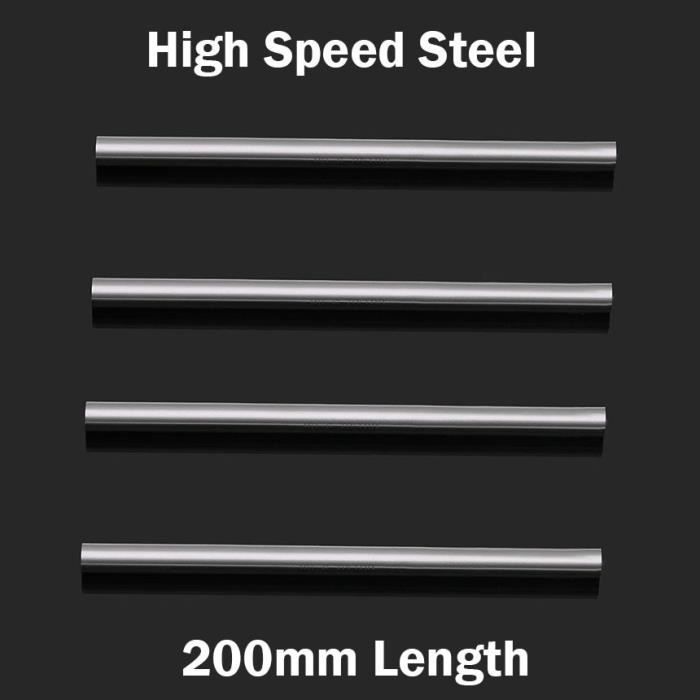 2 Tiges En Acier Rapide HSS Rond 6mm X 200mm - Pour Tournage, Fraisage, Fabrication De Pièces - DIY Et Modélisme