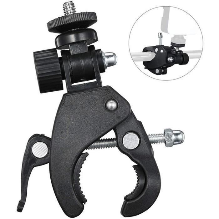 HYM09472- Support Vélo Gopro Accessoire Fixation Vélo Moto Pince du Vélo 360 degrés Support de Guidon pour Gopro 9- 8- 7- 6