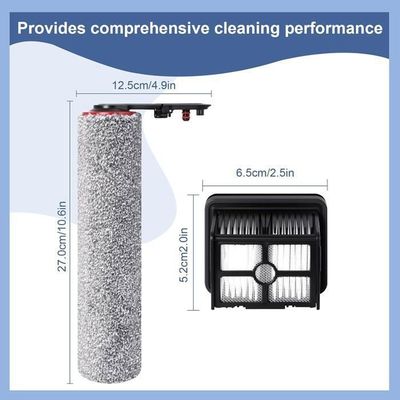 Kit Rechange Pour DREAME H15 Pro Heat : 2 Rouleaux Brosses + 2 Filtres HEPA + 1 Brosse Nettoyage - Compatible Aspirateur Laveur