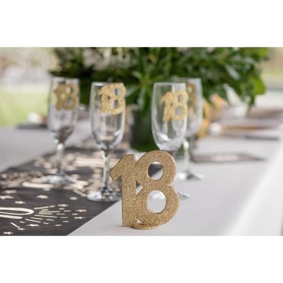 Centre De Table Anniversaire Or 18ans X1 Ref 4753 Achat Vente Decoration De Table Cdiscount