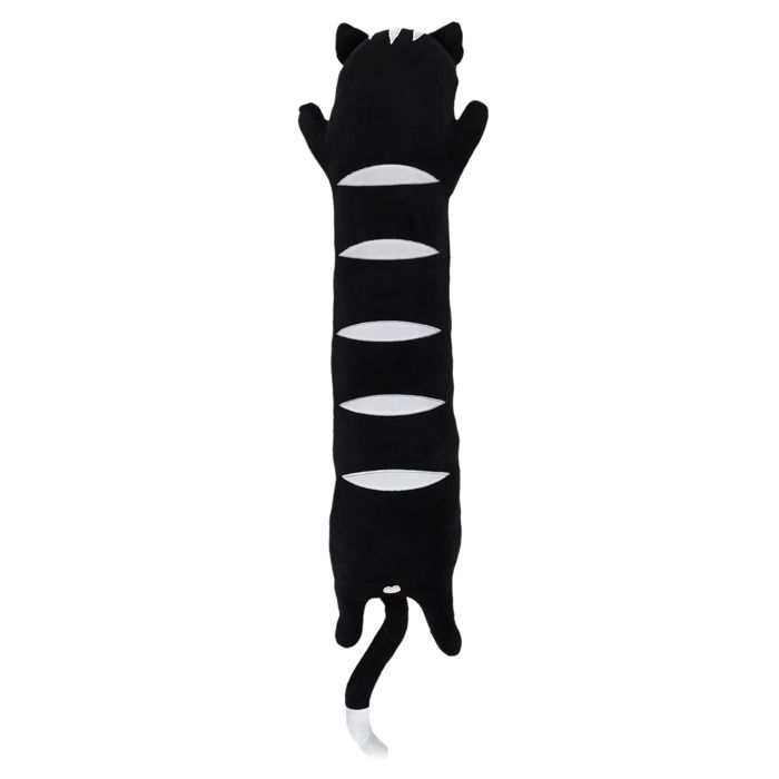 Coussin Peluche Chat Noir – 25 Cm – Doux Et Moelleux – Design Kawaii – Cadeau Anniversaire – Décoration Ou Câlin – Xfrog