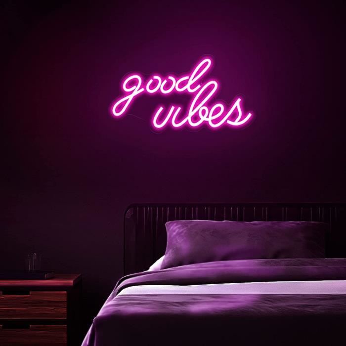 Enseigne au néon, néons LED pour mots de décoration murale de chambre à  coucher, enseignes au néon alimentées par USB pour chambre salon bar club  hôtel fête