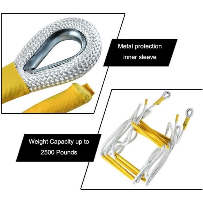 UNI 20M Echelle de Corde D'évacuation de Feu Echelle de Sécurité
