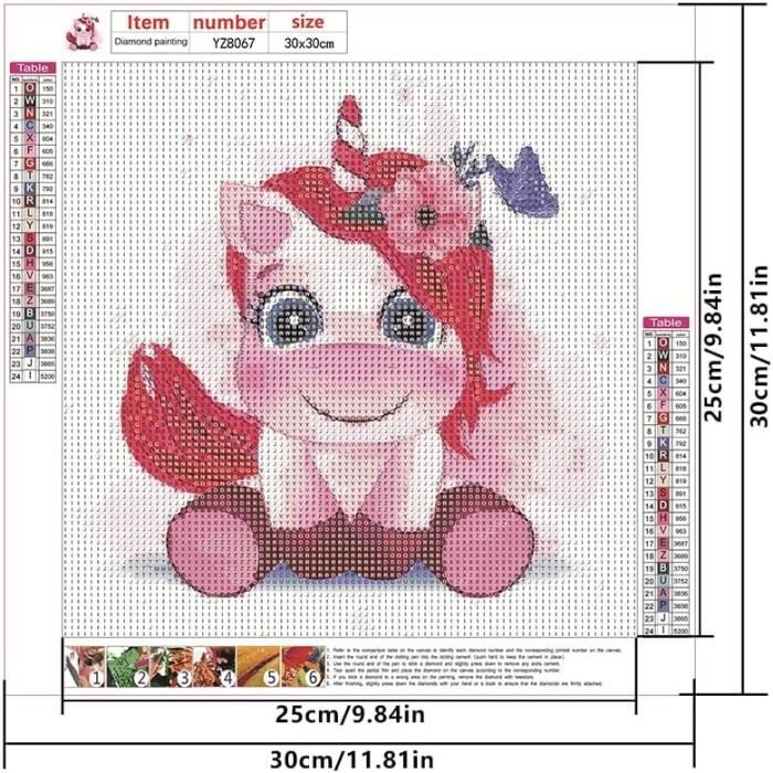 6 Kits DIY Diamond Painting Licorne - Peinture Avec Diamants 5D Pour Enfants - Loisirs Créatifs Et Cadeau
