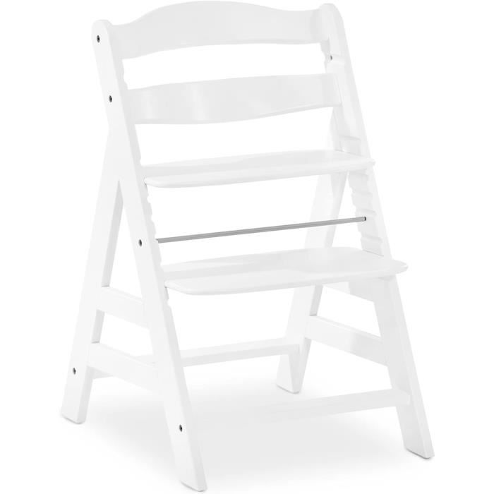 Chaise Haute Évolutive CHILDHOME - Réglable En Hauteur, Harnais 5 Points, Bois De Hêtre - Pour Bébé Dès 6 Mois
