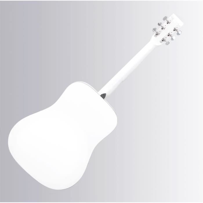 Classic Cantabile WS-10WH guitare classique blanche avec accessoires