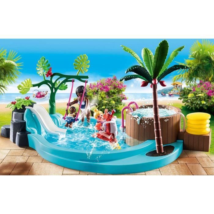 PLAYMOBIL Piscine Enfant avec Jacuzzi - 70611 - Cdiscount Jeux