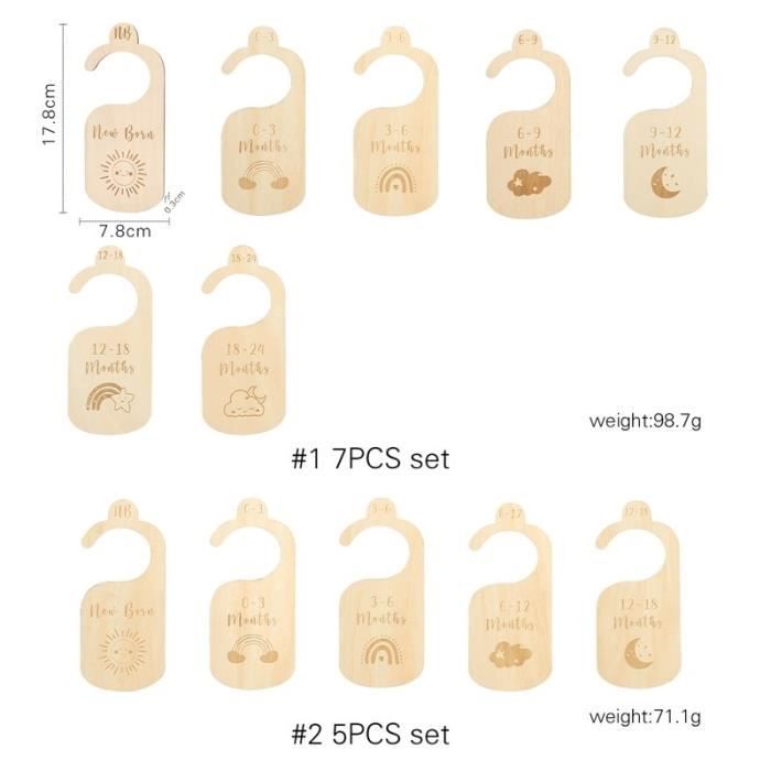 Qqmora Séparateurs De Placard Pour Bébé Séparateurs De Placard En Bois