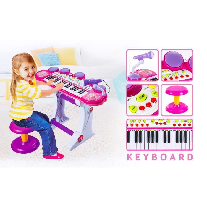 Kinderplay Piano Enfant 3 Ans, Clavier de Piano - Clavier 37
