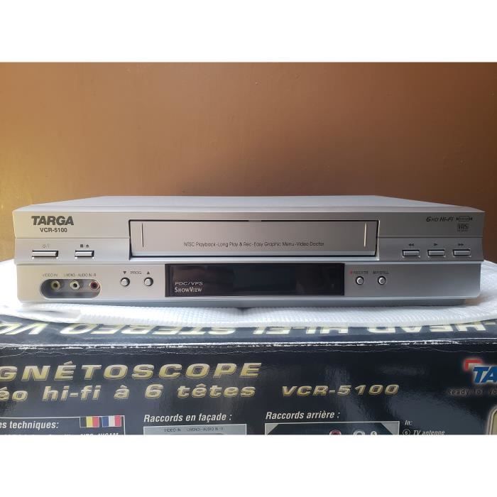 MAGNETOSCOPE TARGA VCR-5100 / LG MG64 6 TETES HIFI STEREO LECTEUR K7  CASSETTE VIDEO VHS VCR NEUF - Cdiscount TV Son Photo
