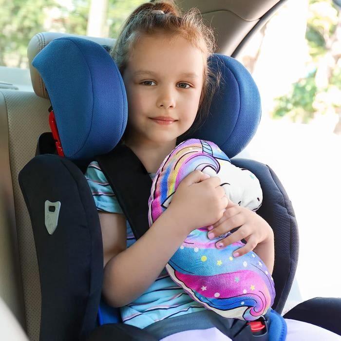 2 Coussins De Protection Pour Ceinture De Sécurité Voiture - Doudou Épaule 33cm Pour Enfants/Adultes (Rouge)