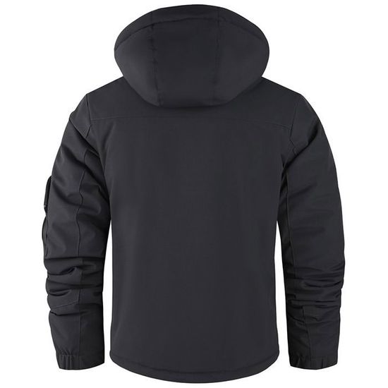 Doudoune Homme Hiver Épaisse à Capuche - Coupe Slim, Imperméable, Doublure Sherpa, Poches Zippées