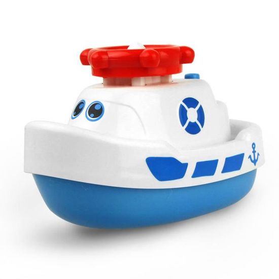 Bateau De Pompier Jouet De Bain - Bateau à Moteur électrique Avec Projection D'eau Automatique, Lumières Et Musique