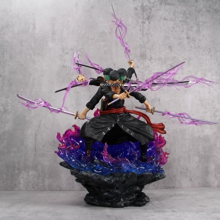 Figurine Zoro One Piece – 15,24 Cm, 22 Articulations, 5 Accessoires (3 Sabres, Fourreau, Visage, Support Berry), Netflix Live Action