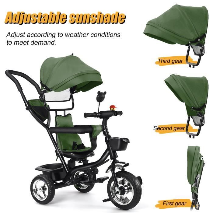 Tricycle multifonctionnel quatre en un pour Bébé de 1 à 6 ans