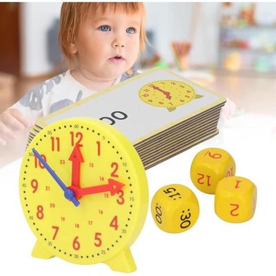 Horloge d'apprentissage pour enfants, heure de classe, jouets Montessori pour tout-petits, horloge d'apprentissage, apprentissage précoce, fournitures scolaires pour l'école primaire, jeux de casse-tê