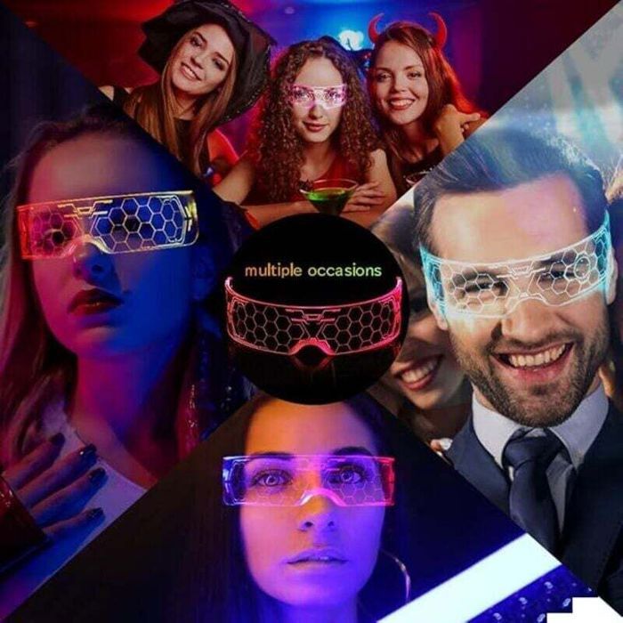 SUPRBIRD 51 Pièces Jouets Lumineux LED - Lunettes, Bracelets, Anneaux Et Lumières Doigt Pour Fêtes