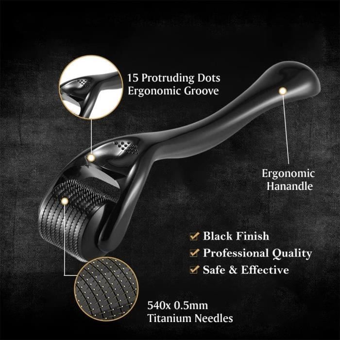 0.5 mm Dermaroller Visage, Roller Micro Aiguille pour Stimule Repousse  Cheveux/Pousse Barbe, Réduit la Perte de Cheveux - Cdiscount Au quotidien