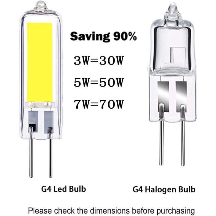 Ampoule LED G4 5W, blanc chaud