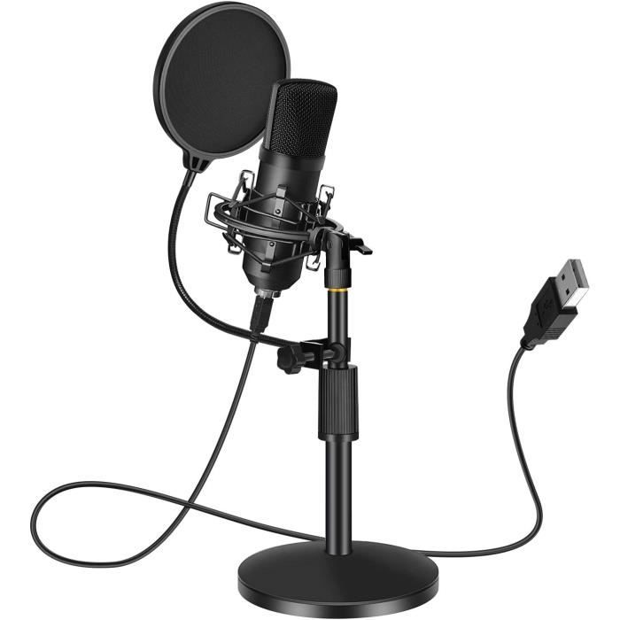 YOTTO USB Microphone, Microphone à Condensateur Kit, Microphone Cardioïde  pour Enregistrement Vidéo , Conversation, Podcast, - Cdiscount TV  Son Photo