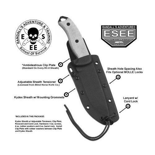 Esee Model 5 Survival Couteau de survie Noir - RC5PBK - Cdiscount