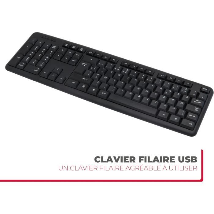 Clavier USB AZERTY Noir Avec Pavé Numérique - Marque ABP, Neuf Et Prêt à L'emploi