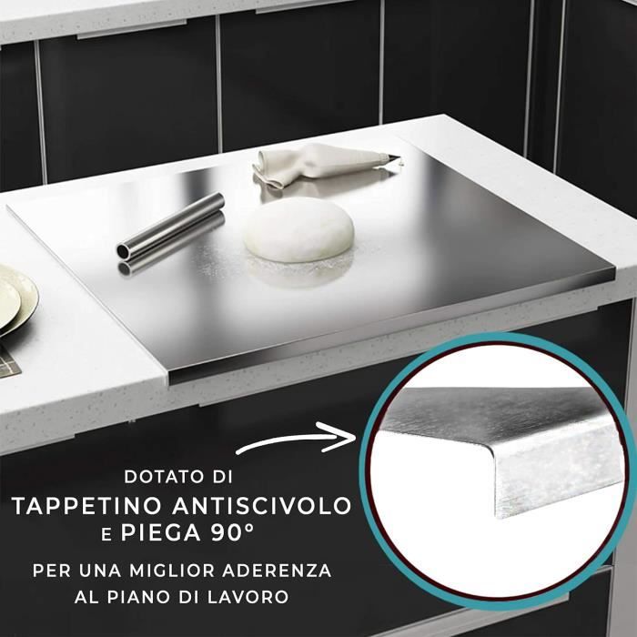 Lot De 2 Supports à Planches à Découper - Acier Carbone, 5 Fentes - Rangement Et Égouttage Ustensiles De Cuisine (Noir)