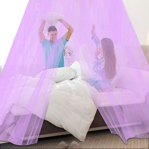 BUJOG Auvent de lit, moustiquaire avec Fermeture éclair Double Porte Rideau en Polyester Anti-Moustique pour empêcher Les Insectes pour lit Maison Voyage Camping en Plein air, Rose, 2 * 2,2 m