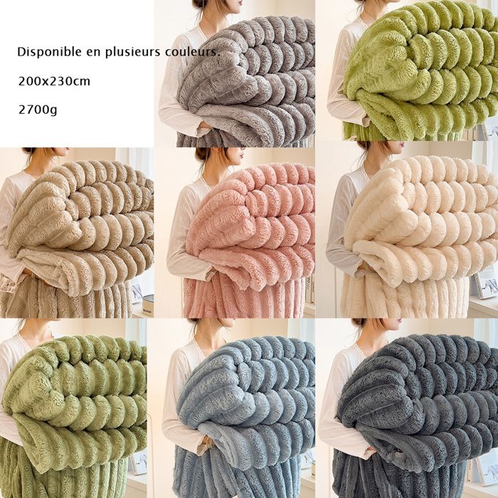 KEAYOO Plaid Polaire Doux et Moelleux, Couverture Chaude pour Canapé et Lit, Jeté de Canapé, Couvre-lit Léger pour Chambre et Salon, Couverture Cocooning pour Femme (Gris, 150x200cm