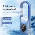 BLEU bleu sans pales 6 vitesses - Puissant, USB, avec humidification et purification - Flux d'air 3D large angle CLIMATISEUR MOBILE