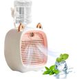 1 Mini Climatiseur Portable, Refroidisseur D'air Évaporatif 3 Vitesses, USB 270ml Pour Bureau Et Cha ACCESSOIRES FABRICATION MAISON