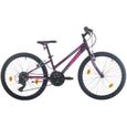 Vélo VTT pour enfant VIKY 24" Lady Violet - 18 vitesses - Freins V-brake-0