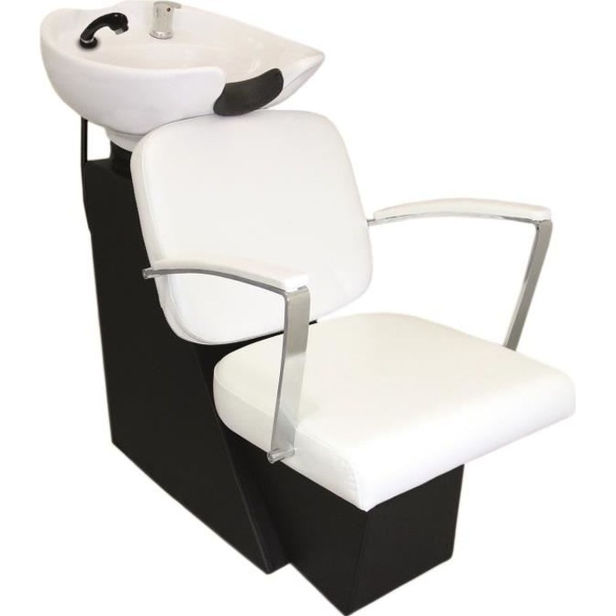 Fauteuil De Coiffure Shampooing Lavabo Appui Tete Reglable Blanc Salon De Beaute Coiffure Barbier Cdiscount Sante Mieux Vivre