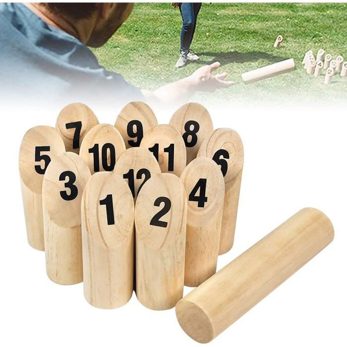 Kan Jam Jeu de lancer de disque original avec 2 récupérateurs de panier de golf et 1 disque de golf – Frisbee Golf extérieur, Frisbee Slam Game aux États-Unis, EPSN et Dude