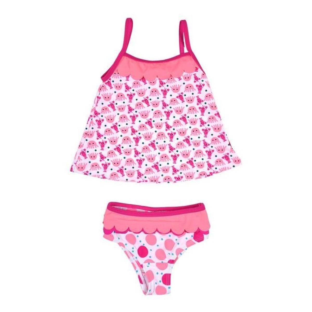 Maillot De Bain 2 Pieces Bebe Fille Top Slip Just Happy Taille 9 Mois 74 Cm Cdiscount Maison