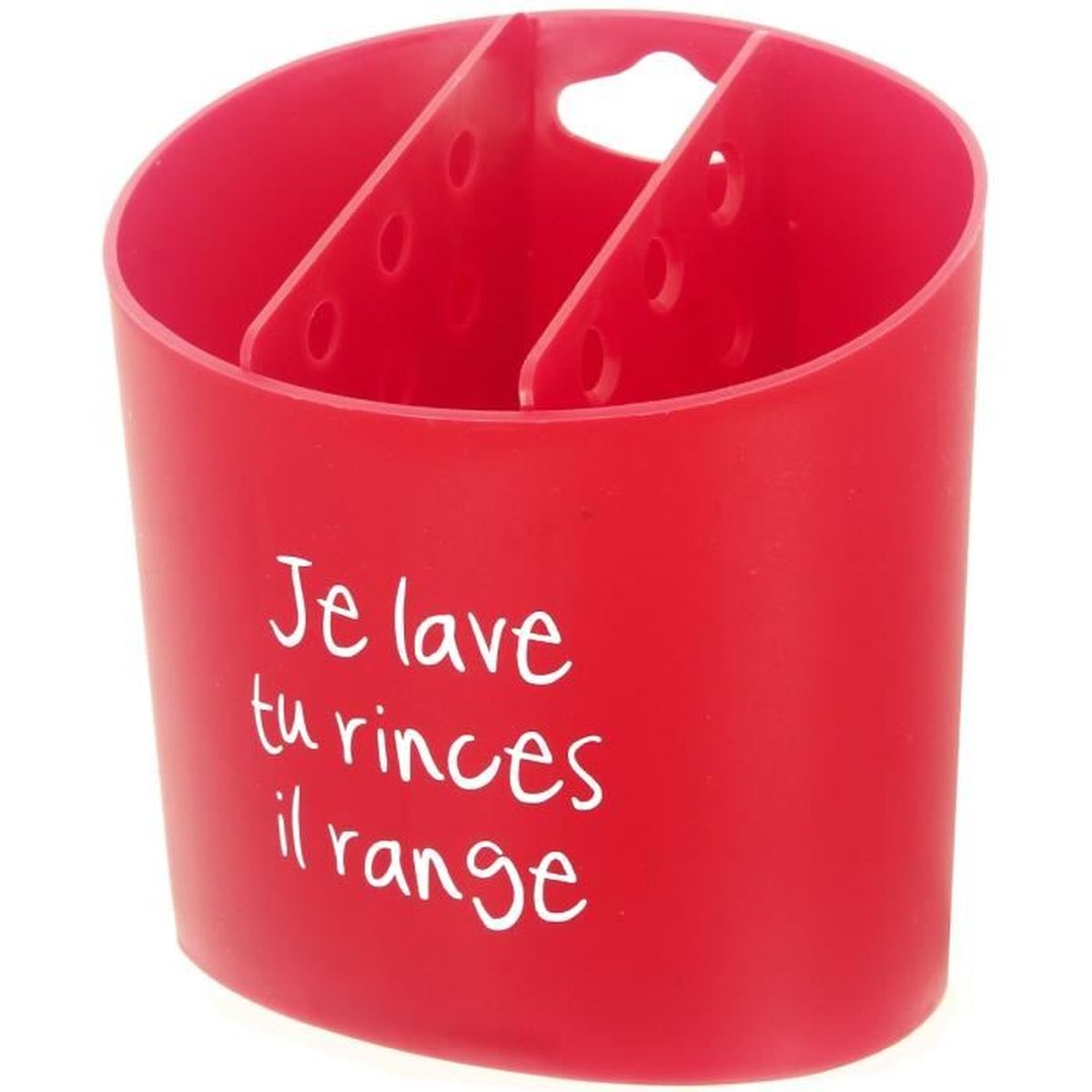Plastique Red 14 x 14 x 13 cm Addis Panier /à ustensile Couverts avec 4/ Compartiments