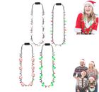 Colliers Lumineux LED Clignotants - Lot De 4 - Bijoux De Décoration Pour Fêtes, Noël, Anniversaires