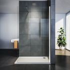SIRHONA Paroi de douche à l’italienne 100x200 cm porte de douche avec barre de fixation 8mm verre NANO Transparent